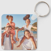 Benutzerdefiniertes Foto mit zwei Fotos Schlüsselanhänger (Rückseite)