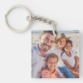 Benutzerdefiniertes Foto mit zwei Fotos Schlüsselanhänger (Vorderseite)