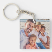 Benutzerdefiniertes Foto mit zwei Fotos Schlüsselanhänger (Vorderseite)