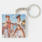Benutzerdefiniertes Foto mit zwei Fotos Schlüsselanhänger (Rückseite)