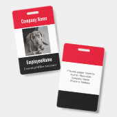 Benutzerdefiniertes Foto Mitarbeiter-ID-Abzeichen  Ausweis (Vorder- & Rückseite)