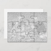 Benutzerdefiniertes Foto "Mock" Puzzle Post Card - Postkarte (Vorne/Hinten)