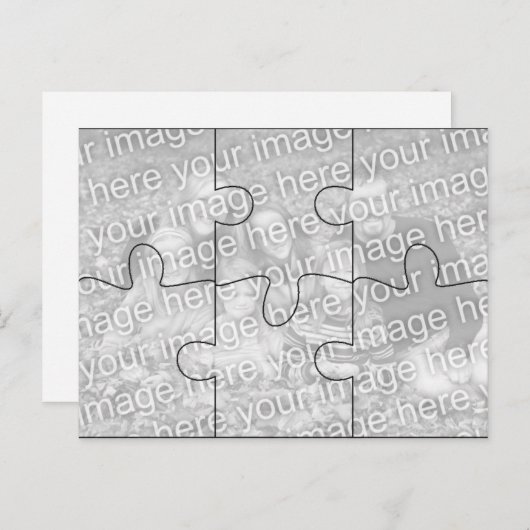 Benutzerdefiniertes Foto "Mock" Puzzle Post Card - Postkarte (Vorne/Hinten)