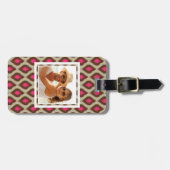 Benutzerdefiniertes Foto Modern ikat Muster Gepäckanhänger (Vorderseite horizontal)