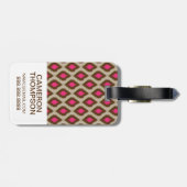 Benutzerdefiniertes Foto Modern ikat Muster Gepäckanhänger (Rückseite horizontal)