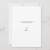 Benutzerdefiniertes Foto moderne handgeschriebene Dankeskarte (Rückseite)