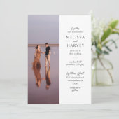 Benutzerdefiniertes Foto | Moderne Hochzeit Einladung (Stehend Vorderseite)