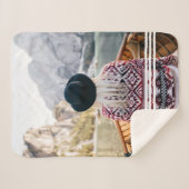 Benutzerdefiniertes Foto| Moderne Linien Sherpadecke (Vorderseite (Horizontal))