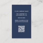 Benutzerdefiniertes Foto Moderne Minimale QR-Visit Visitenkarte (Rückseite)