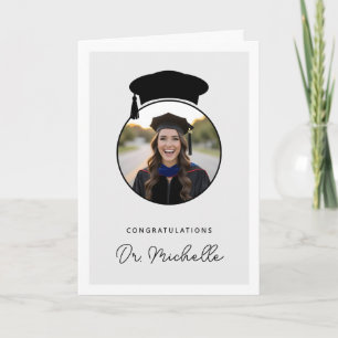 Benutzerdefiniertes Foto Moderne Promotion Doktorg Karte