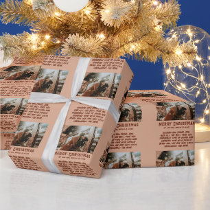 Benutzerdefiniertes Foto Moderne Typografie Nachri Geschenkpapier