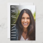 Benutzerdefiniertes Foto Moderner Abschluss Dankeskarte (Vorderseite)