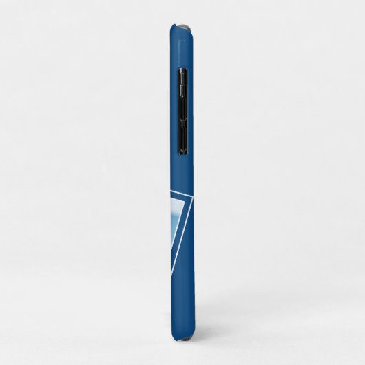 Benutzerdefiniertes Foto Moderner Blauer Hund Case-Mate iPhone Hülle (Hinten/Links)