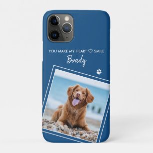 Benutzerdefiniertes Foto Moderner Blauer Hund Case-Mate iPhone Hülle