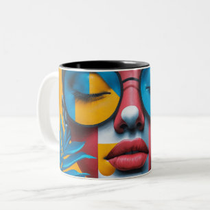 Benutzerdefiniertes Foto Modernes Elegantes Design Zweifarbige Tasse