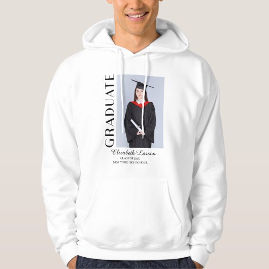 Benutzerdefiniertes Foto Modernes Elegantes Oberes Hoodie (Vorderseite)