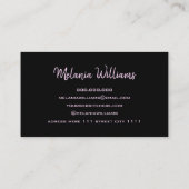 Benutzerdefiniertes Foto Modernes handgeschriebene Visitenkarte (Rückseite)