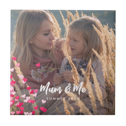 Benutzerdefiniertes Foto Modernes Schreiben gedeck Fliese (Vorderseite)