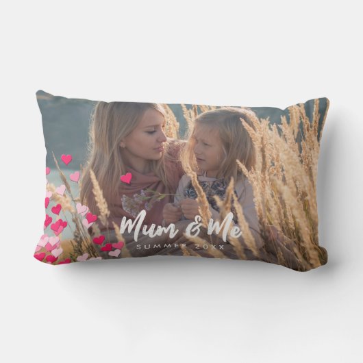 Benutzerdefiniertes Foto Modernes Schreiben gedeck Lendenkissen (Rückseite)