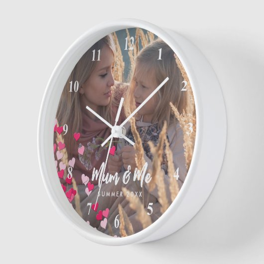 Benutzerdefiniertes Foto Modernes Schreiben gedeck Uhr (Winkel)