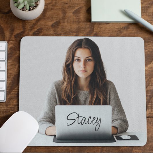 Benutzerdefiniertes Foto Monogram Office-Geschenk Mousepad