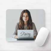 Benutzerdefiniertes Foto Monogram Office-Geschenk Mousepad (Mit Mouse)