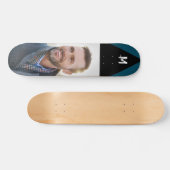 Benutzerdefiniertes Foto Monogram personalisieren Skateboard (Horizontal)