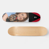 Benutzerdefiniertes Foto Monogram personalisieren Skateboard (Horizontal)