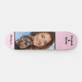 Benutzerdefiniertes Foto Monogram personalisieren Skateboard (Horizontal)