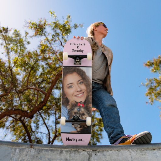 Benutzerdefiniertes Foto Monogram personalisieren Skateboard (Außenbereich 1)