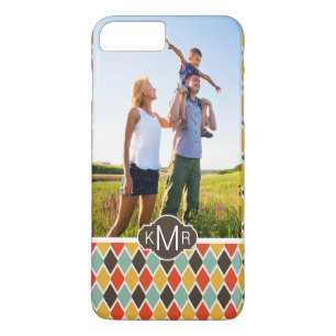 Benutzerdefiniertes Foto & Monogramm Modernes Ikat Case-Mate iPhone Hülle