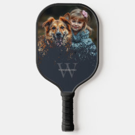 Benutzerdefiniertes Foto Monogramm Pickleball Schläger