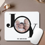 Benutzerdefiniertes Foto Mousepad<br><div class="desc">Dieses moderne Foto-Mauspad verfügt über ein Single-Foto und das Wort JOY in stilvoller Typografie. Einfach mit Ihrem Foto und Namen anpassbar.</div>