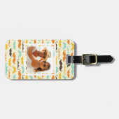 Benutzerdefiniertes Foto - Mustache Muster 3 Gepäckanhänger (Vorderseite horizontal)