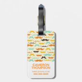 Benutzerdefiniertes Foto - Mustache Muster 3 Gepäckanhänger (Rückseite vertikal)