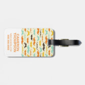 Benutzerdefiniertes Foto - Mustache Muster 3 Gepäckanhänger (Rückseite horizontal)