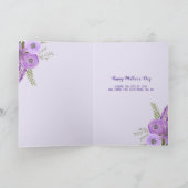 Benutzerdefiniertes Foto "Muttertag" Violetlavende Karte (Innenseite)