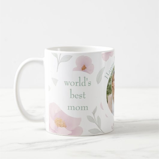 Benutzerdefiniertes Foto & Muttertagstext - Kaffeetasse (Links)