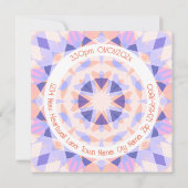 Benutzerdefiniertes Foto Name Alter Rosa Lila Gebu Einladung (Rückseite)