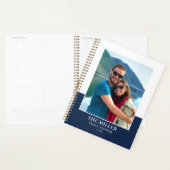 Benutzerdefiniertes Foto Name Dark Blue Modern Planer (Anzeige)