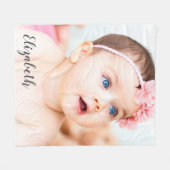 Benutzerdefiniertes Foto | Name der Familie des Ki Fleecedecke (Vorderseite (Horizontal))