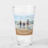 Benutzerdefiniertes Foto Name Glas Geben Sie Ihre (Rückseite)