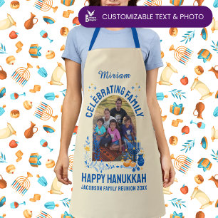 Benutzerdefiniertes Foto Name HANUKKAH FAMILY WIED Schürze
