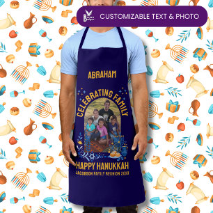 Benutzerdefiniertes Foto Name HANUKKAH FAMILY WIED Schürze