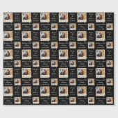 Benutzerdefiniertes Foto | Name | Hochzeitstag Geschenkpapier (Flach)