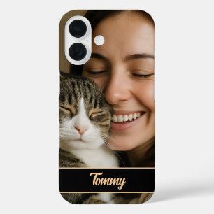 Benutzerdefiniertes Foto & Name iPhone Case für He
