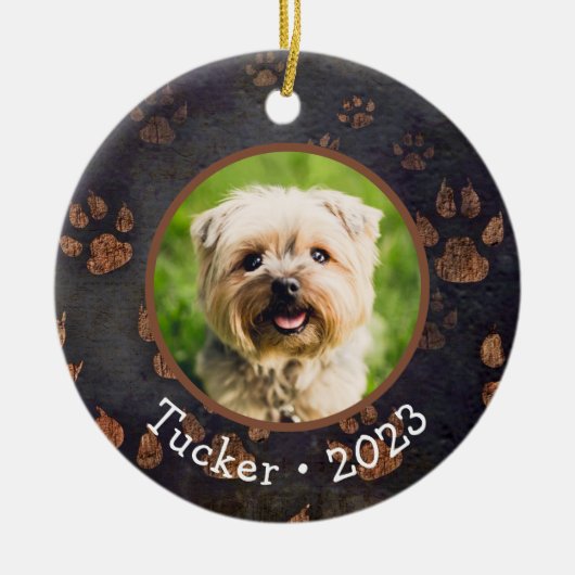 Benutzerdefiniertes Foto Name Jahr Keramik Ornamen Keramik Ornament (Vorne)