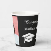 Benutzerdefiniertes Foto, Name, Jahr und Abschluss Pappbecher (Links)