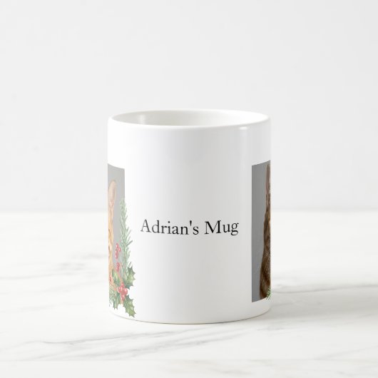 Benutzerdefiniertes Foto Name Katze oder Hundebesi Kaffeetasse (Mittel)