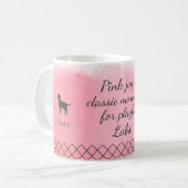 Benutzerdefiniertes Foto & Name Labrador Retriever Kaffeetasse (Vorderseite Links)